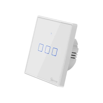 SONOFF T2 T3 WiFi Prepínač EÚ Black White High-end Panel Kompatibilný S Domovská stránka Google Alexa eWeLink APLIKÁCIE Smart Home zapnutie Svetla