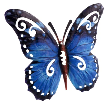 Kovový Motýľ Stenu Decor Vonkajšie Vnútorné Umenie Sochárstvo Závesné Dekorácie Kovaného Železa Stene Visí Ozdoby