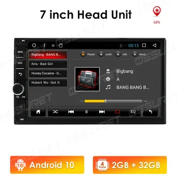 2 GB RAM, 32 GB ROM Android10 2Din autorádia Hráč Univerzálny auto Stereo GPS MAPY Pre Volkswagen Nissan Hyundai Kia toyota CR-V BT