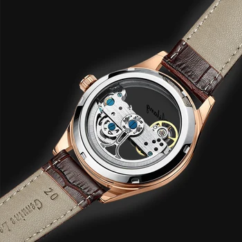 Nový koncept sledovať transparentný dizajn automatické mechanické hodinky mužov ležérne módne naftový motor hodinky Swiss top značky 2019 muž