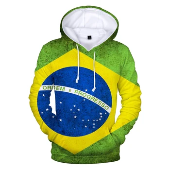 Brazília Vlajka 3d hoodies pulóver muži ženy harajuku Hoodie bežné Long Sleeve Hooded Mikina šaty, topy plus veľkosť XXS-XXXXL