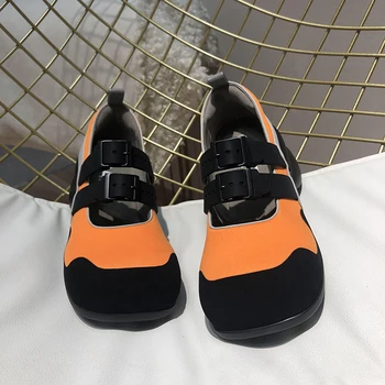 Nová Platforma Topánky Japonskom Štýle Vintage Pracky Mary Janes Topánky Harajuku Ženy Plytké Úst Ležérne Topánky Hrubé Dno Orange