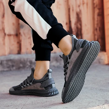 Pánske priedušná farba zodpovedajúce bežecká obuv non-slip nosenie-odolné vonkajšie športové topánky pohodlné ľahké ležérne topánky