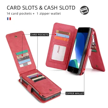 Wallet PU Kožené Módne kabelky Telefón puzdro Pre iPhone 6 6 7 8 Plus X Xs Xr XsMax 11 11Pro 11ProMax 12 12Mini 12Pro 12ProMax