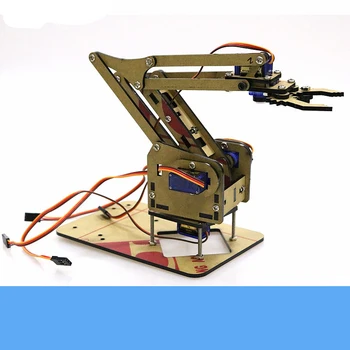 DIY 4DOF Plastové Akryl Robotické Rameno S 4pcs Vysoký krútiaci Moment Micro Servo Nezmontované 4-Os Robotické Pre Ardunio Vzdelávania Hračka