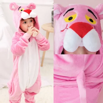 Nastaviť Kigurumi Zvieratá Jednorožec Deti Pyžamá Zimné Chlapci Dievčatá Panda Pyžamá Oblečenie Vianoce Deti Kapucí Sleepwear Oblečenie Pre Voľný Čas