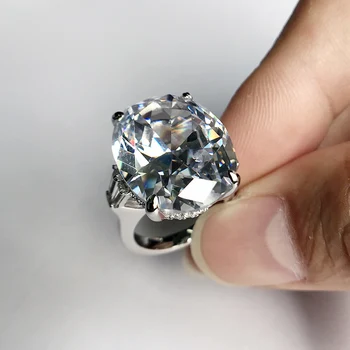 LESF 925 Sterling Silver 8.3 ct Elipsovitý Rez Jeden Kamenný Šumivé SONA Diamond Pre Ženy, Snubné Prstene, Šperky, Zásnubné