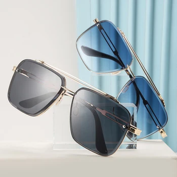 Peekaboo modrý štvorec slnečné okuliare kovové zlaté 2021uv400 ženy slnečné okuliare pre mužov, darčeky full frame letné štýl vysokej kvality