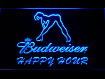 627 Budweiser Sexy Tanečnice Happy Hour Panel LED, Neónové svietidlo Značky