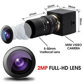 2020 Top ELP 1080P Sony IMX322 H. 264 Nízke svetlo 0.01 Lux Priemyselného Strojového Videnia, Mini Usb, Webkamera Kamera pre PC Počítač, Notebook