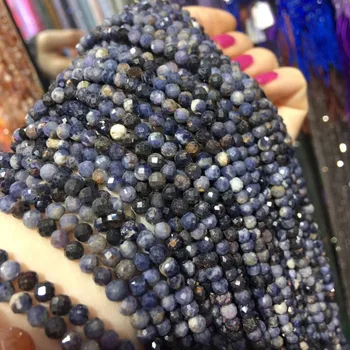 Prírodný Kameň Tvárou Scatter perličiek Zafíry Malé Korálky 4 mm pre Šperky, Takže DIY Náhrdelník Náramok Príslušenstvo