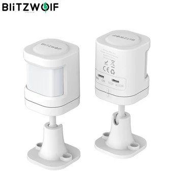 BlitzWolf BW-IS6 433MHz Inteligentné Ľudské Telo Senzory Bezdrôtové Arm, Disarm Real-time Alarm Push APP Riadenie PIR detektor Pohybu