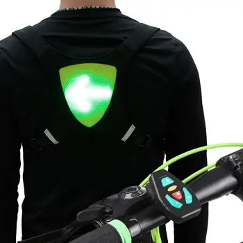 Nové 2020 LED Bezdrôtový cyklistická vesta 20L MTB bike taška Bezpečnostné LED Zase Signálneho Svetla Vesta Požičovňa Reflexné Výstražné Vesty s odobrať
