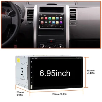 Eunavi Auto Multimediálny Prehrávač Univerzálny Pre Nissan Android 10 2Din Auto Rádio Dotykový displej GPS Navigácie DVD Headunit RDS WIFI