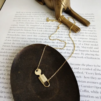 LouLeur 925 sterling silver lock prívesok zlatý náhrdelník tvorivé elegantné prekrásny náhrdelník pre ženy narodeniny šperky darček