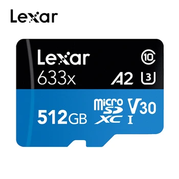 Lexar 95MB/s 512 gb diskom micro sd karta 16 GB 32 GB, 64 GB 128 gb kapacitou 256 GB SDXC/SDHC Flash Pamäťové Karty micro sd pre Gopro/DJI/Nintendo prepínač