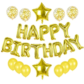 25Pcs Happy Birthday Písmená Balón Nastaviť Rose Gold Alphabe Glóbusy pre Dieťa Sprcha Deti Narodeninovej Party Ballon Dekorácie