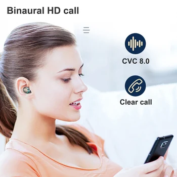 Olaf TWS Bluetooth 5.0 Slúchadlá Odtlačkov prstov Dotyk Športové Bezdrôtové Slúchadlá Slúchadlá Hifi Stereo F9 Bezdrôtové Slúchadlá Pre Telefón
