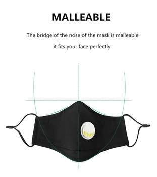 10 ks Umývateľný maska vonkajšie Respirátor Vzduchu Maska nastaviteľných popruh nos kliknite vetru teplé masku na tvár oblek pre každodennú prácu