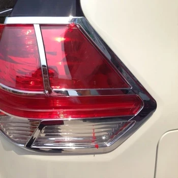 Na Nissan X-Trail T32 až 2016 Zadné svetlo kryt koncových svetiel Výbava XTrail X Trail ABS Chrome Dekorácie Auto-Styling Príslušenstvo