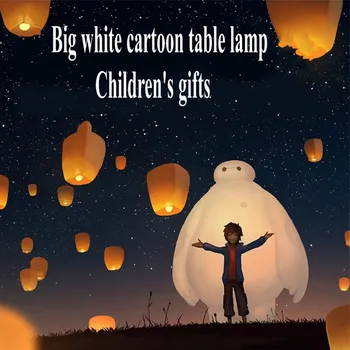 Nové Teplé Biele Stmievateľné Veľký Hrdina 6 Baymax stolná Lampa Deti Spálňa Čítaní Komiksu, Dekorácie Dovolenku Dar LED Nočné Svetlo