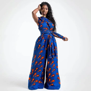 Siskakia Dámske Dashiki Nohavice & Kombinézach Jar Leto 2020 Pierko Tlač Afriky Sexy Oblečenie Bežné Horela Nohavice Jumpsuit