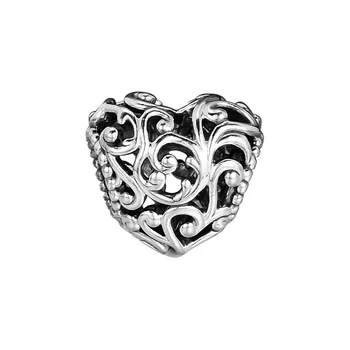 Hodí Pandora Náramok Skutočné 925 Sterling Silver Regal Srdce Kúzlo Korálky pre šperky, Takže kralen abalorios Veľkoobchod F813