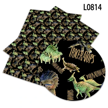 30 cm x 136 cm Jurský Dinosaura Vytlačené Syntetická Koža, Textílie, Šitie DIY Taška na Obuv Materiál L081