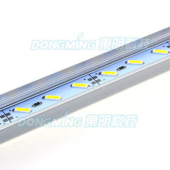 100ks led bar, krytý biela/teplá biela led panel svetlo 7020 50m 36led DC 12V led svetlo, bar s U/V hliníkový profil groove