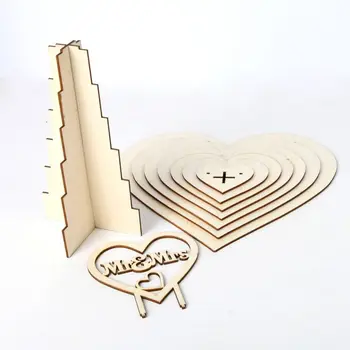 7 Úrovní Srdce Tvar Prispôsobený Mr & Mrs Ferrero Rocher Pyramídy Svadobné Čokoláda Dezert Candy Displej Stojan