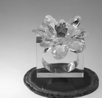 Doprava zadarmo crystal kvet obrúsok krúžok svadobné veľkoobchod obrúsok držiteľ 12 ks