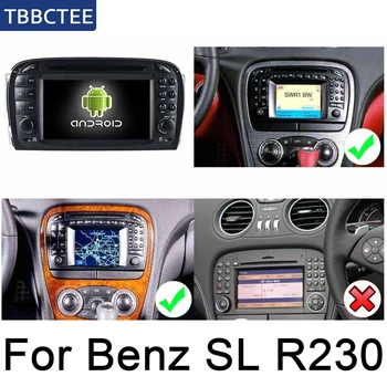 Pre Mercedes Benz SL R230 2001~2004 NTG Auto, Multimediálny prehrávač, Android GPS Auto rádio Stereo Systém Navigačnej Mapy wifi Mapu