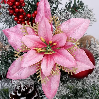 10pcs Umelé Kvety Pekne Visí Ozdoby na Vianočný Stromček, Svadba, Vianoce, Valentína Dekorácie