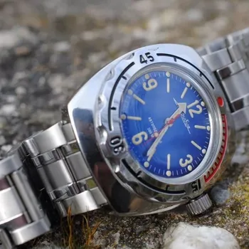 Sledovať Východ obojživelné 090659 automatické hodinky remienok na Východe ruskej obojživelné