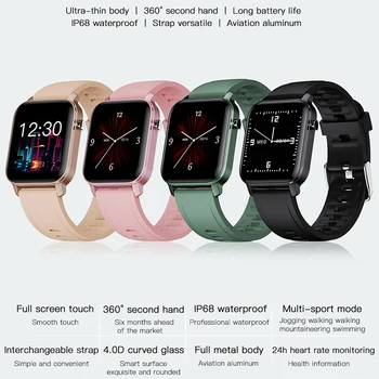 LIGE Nové Úplné Dotykový Displej Smart Hodinky Ženy Šport Srdcovej frekvencie, Krvného Tlaku, Vodotesný IP68 Smartwatch relojes inteligentes