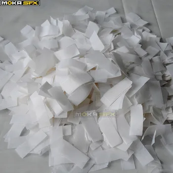 5 KG Tvar Obdĺžnika Biele Papierové Konfety na Konfety Stroj Balón Svadby, Narodeniny, Party Stôl Dekorácie