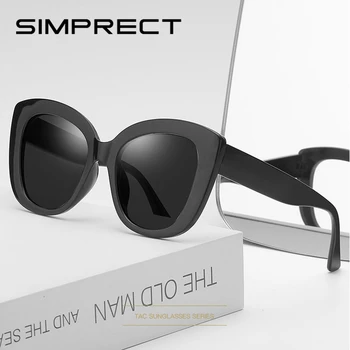 SIMPRECT Polarizované slnečné Okuliare Ženy 2021 Retro Cat Eye slnečné Okuliare Veľkými Vintage Vodiča Slnečné Okuliare UV400 Odtiene Pre Ženy