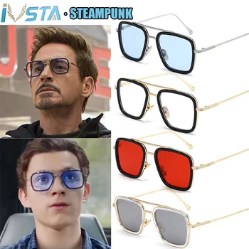 IVSTA Tony Stark slnečné Okuliare Steampunk Okuliare Johnny Depp Punk Letu Štýl Luxusné Značky Dizajnér Okuliare Módne Krátkozrakosť, Optické
