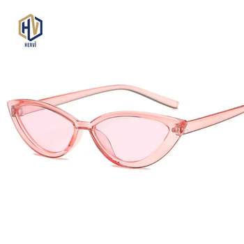 2020 Módne slnečné Okuliare Žena Dizajnér Značky Vintage Retro Trojuholníkové Mačka Okuliare Oculos De Sol Transparentné Tichom UV400
