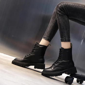 2020 Klasické Doc Martens, Topánky Ženy Členkové Topánky Na Platforme Kožené 8 Oko British Vietor Hrubé Krátke Dámske Topánky Boj Proti Motocykel