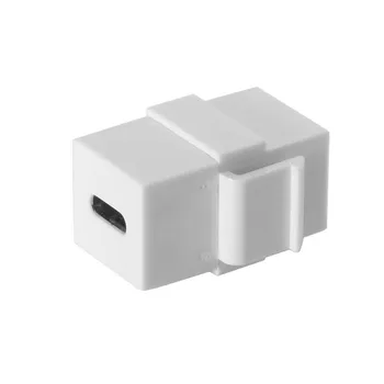 5 ks Typ-C, USB-C Adaptér Predĺženie Keystone Jack Spojka Žien a Žien na Stenu Dosky Panel USB Kábel, Biela