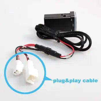 QC3.0 Quickcharge Nabíjačka do Auta Dvojitý USB Telefón, PDA DVR Adaptér Plug & Play Káblový Pre Toyota
