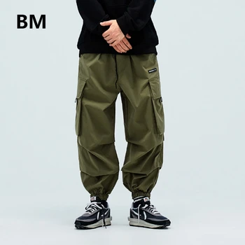 Japonský Streetwear Army Zelená Harajuku Módne Joggers Hip Hop Bežné Nohavice Mužov Oblečenie 2020 Hárem Nohavice Kórejský Cargo Nohavice