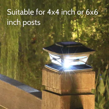 Solárne Post Svetlá Záhrada Krajiny Lampa IP44 Vode-odolný Vonkajší Post Spp Svetlá pre Plot Podlažie, Terasa, Hodí 4x4 alebo 6x6 Príspevky