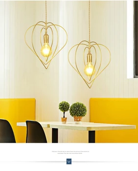 Nordic tvorivé srdce luster LED E27 osobnosti moderný luster pre obývačky, spálne, detskej izby reštaurácia