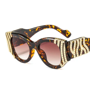 Trendy Osobnosti Kovové Námestie Slnečné Okuliare Ženy 2020 Luxusné Značky Dizajnér Retro Veľké Rámom Slnečné Okuliare Mužov Cat Eye Odtiene
