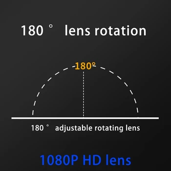 Hlas Fotoaparát, 1080P Bezdrôtový Otáčanie 180 ° Záznamník, Mini Prenosné Infračervené Kamery Klip Nahrávač