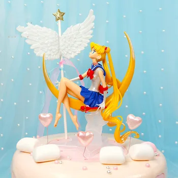 15 cm Sailor Moon Tsukino Usagi PVC Akcie Obrázok Cake Decoration Supplie obrázok sailor moon