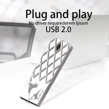 Nové Kovové Pero Disk 64 GB 32 GB USB 2.0 Flash Drive Pero Disk USB kľúč 16GB Nepremokavé Memory Stick Skutočná Kapacita USB 2.0 Disku