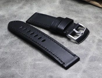 Ručné odolné Watchband 23 mm vysokej kvality Pásu hrubé muž Teľa Kožené Náramok pre značkové hodinky Pilot Sledovať Popruhy Náramok